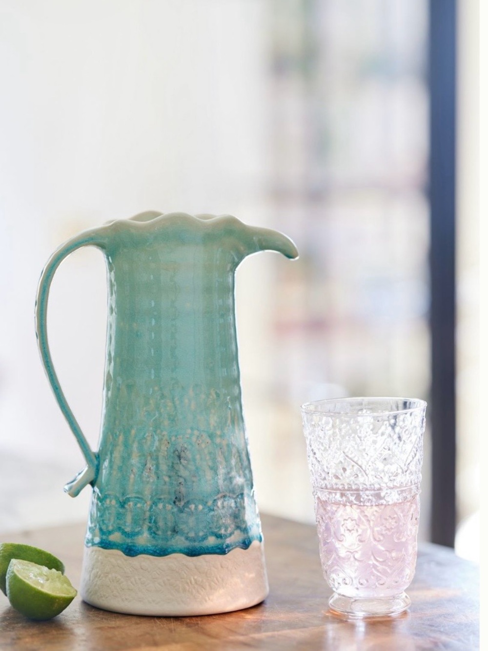 Anthropologie Old Havana Pitcher In Mint 🌱